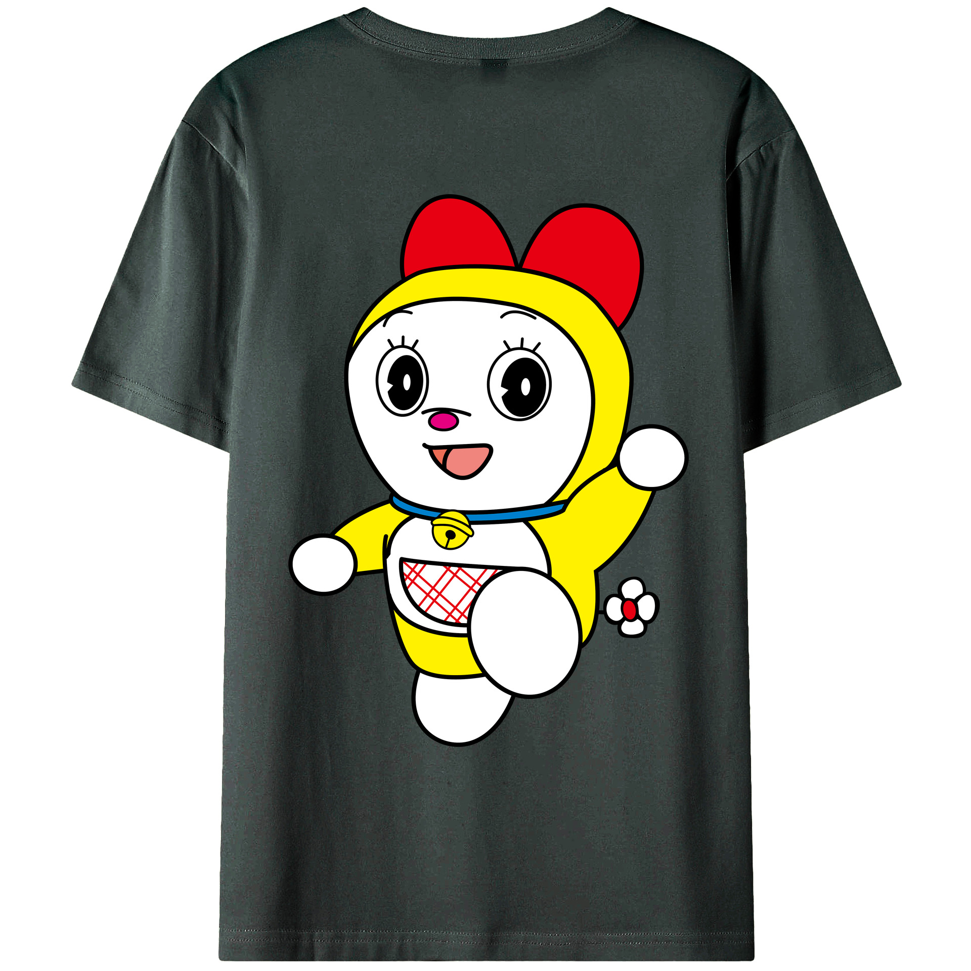 （画像用） ドラえもん ドラミ Doraemon Dorami 綿100％ メンズ半袖Tシャツ（バックプリント） 通気性